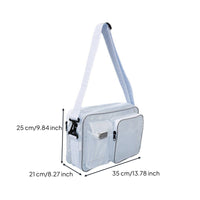 Transparent PVC Work Bag Water Resistant Static-resistantStatic Engineer Bag Multi-Pocket Clear Work Satchel for Technicians, Engineers, Factory