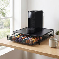 Mesh Coffee Capsule Storage Drawer Compact Coffee Pod Storage Drawer Pull-out Sleek for Office Breakroom