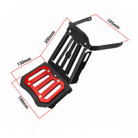 Black Metal Motorcycle Front Rack Slotted Motorcycle Front Storage Rack uncoveredFrame Vehicle Accessory Rectangular Platform