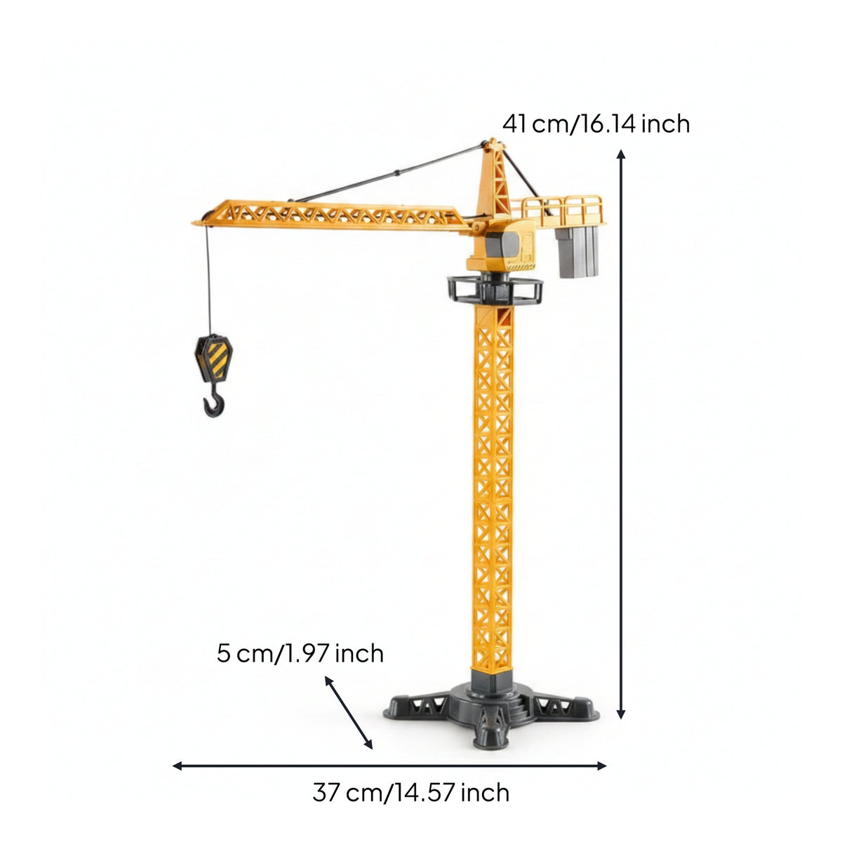 Fixed Structure Construction Crane Model Operator Platform Lattice Crane Model Realistic Design for Collector Display