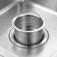 Sink Strainer with Drain Plug, 304 Stainless Steel Kitchen Sink Strainer, Anti Clogging Drain Strainer for Vegetable Washing