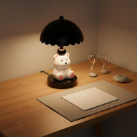 Adorable Design Bear Table Lamp Creative Design Cartoon Bear Night Light Decorative Accent Cute Desk Lamp Soothing Radiance for Children, Bedroom