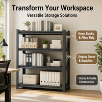 White Metal Garage Shelving, 4 Tier Heavy Duty Storage Shelves, Industrial Shelving Unit for Tools & Workshops, Cold Rolled Steel