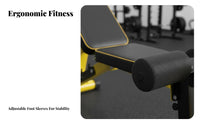 Stable Multi-Functional Exercise Bench Heavy Duty Adjustable Weight Bench Ergonomic Design Home Gym Equipment Sweat-Resistant for Fitness Enthusiasts, Bodybuilders