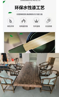 侘寂风古典原木茶桌复古做旧自然面装饰展示长桌民宿实木餐桌茶台