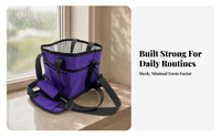 Oxford Cloth Square Bottle Carrier Structured Base Insulated Water Bottle Bag Reinforced Seams
