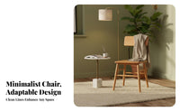 Hardwood Wood Construction Nordic design Desk Chair adaptable Use Upholstered Wooden Side Chair Easy Assembly Dining Seat Ergonomic Design for Homeowners, Restaurant Owners, Study Room, Home Office, Kitchen, Bedroom