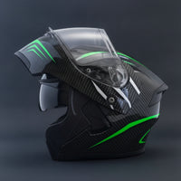 Aerodynamic Modular Full Face Helmet | Lightweight, Flip-up Modular Helmet, for Street Riding