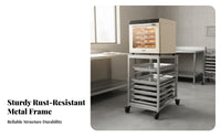 Aluminum Alloy Oven Stand Heavy Duty Floor Standing Fan-Assisted Oven Rack Stable Construction Kitchen Pastry Rack for Chefs, Cooks, Restaurant