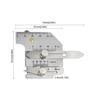 High Precision Weld Inspection Ruler Multi-Functional Undercut Depth Gauge Engraved Scale for Welders, Metal Fabrication, Shipbuilding