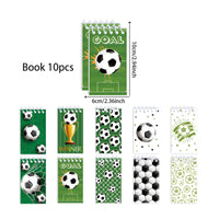 10 Pieces School Supply Soccer Mini Notebook Gift Idea Football Diary Classroom Reward for Students, Kids, Travel