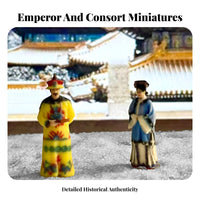 1/64 Scale Emperor Figure Full Color Chinese Royalty Figurine Collectible Ancient Chinese Empress Miniature for Hobbyists, Dioramas