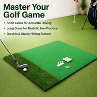 Artificial Turf Mat 120x150cm, Non-Slip Portable Putting-green Hitting Mat, Training Chipping Practice for Indoor Outdoor