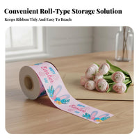 90 Meters Easter Printed Ribbon Festive Designs Easter Theme Ribbon Brilliant Colors for DIY Enthusiasts, Gift Wrapping, Party Decoration