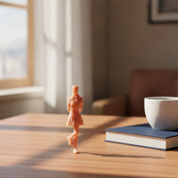 Unpainted Schoolgirl Figure Blank Miniature with Long Hair Standing Compact for Hobbyists, Collectors