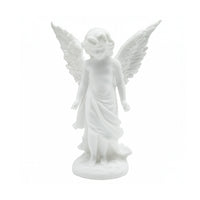 Angel Figurine with Plumes Matte Angel Figurine Elegant for Desk
