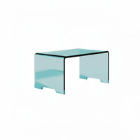 Light Luxury design Iridescent Side Table High Transparency Nightstand Transparent structure Home Furniture Rainbow Effect for Young Adults, Homeowners, Interior Designers, Bay casement Area, Balcony, Bedroom, Living Room
