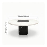 Round Tray with Pedestal Base Low-Height Fruit Plate with Metal Base Elegant Pedestal Fruit Tray Luxury for Coffee Table