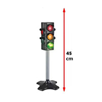 Illuminated Traffic Light Toy with Stand Automatic Toy Traffic Indicator with Pole Manual Indicator Light Model Freestanding for Children, Toddlers, Teachers, Playroom, Classroom, Preschool