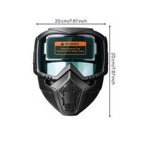 Vented Auto-Darkening Soldering Helmet /IR Protection Soldering Mask with Auto-Darkening Lens Breathable Face Visor Impact-Resistant for Metalworkers