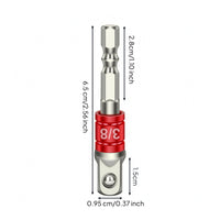 Cr-V Steel Hex Shank Adapter Bit Electroplated Hex to Square Adapter Anti-Detachment Socket Converter Forged Metal