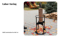 Labor-Saving Cross Blade Wood Splitter Heavy Duty Manual Firewood Splitter Safe To Use for Homeowners, Adults, Fireplace, Backyard, Campsite