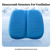 Soft and Bouncy Honeycomb Cooling Cushion Non-Deformable Honeycomb Gel Cushion for Office Workers, People with Back Pain, Car, Home, Stadium