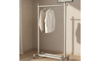 Movable Single Rod Clothing Rack Heavy Duty Freestanding Clothes Stand Stable Design Household Storage Rust-Proof for Entryway