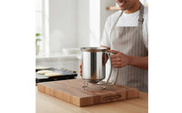 Precise Pouring Stainless Steel Batter Dispenser Easy to Clean Batter Funnel Dripdrip-Resistant Baking Tool Single-Hand Control for Dessert Making