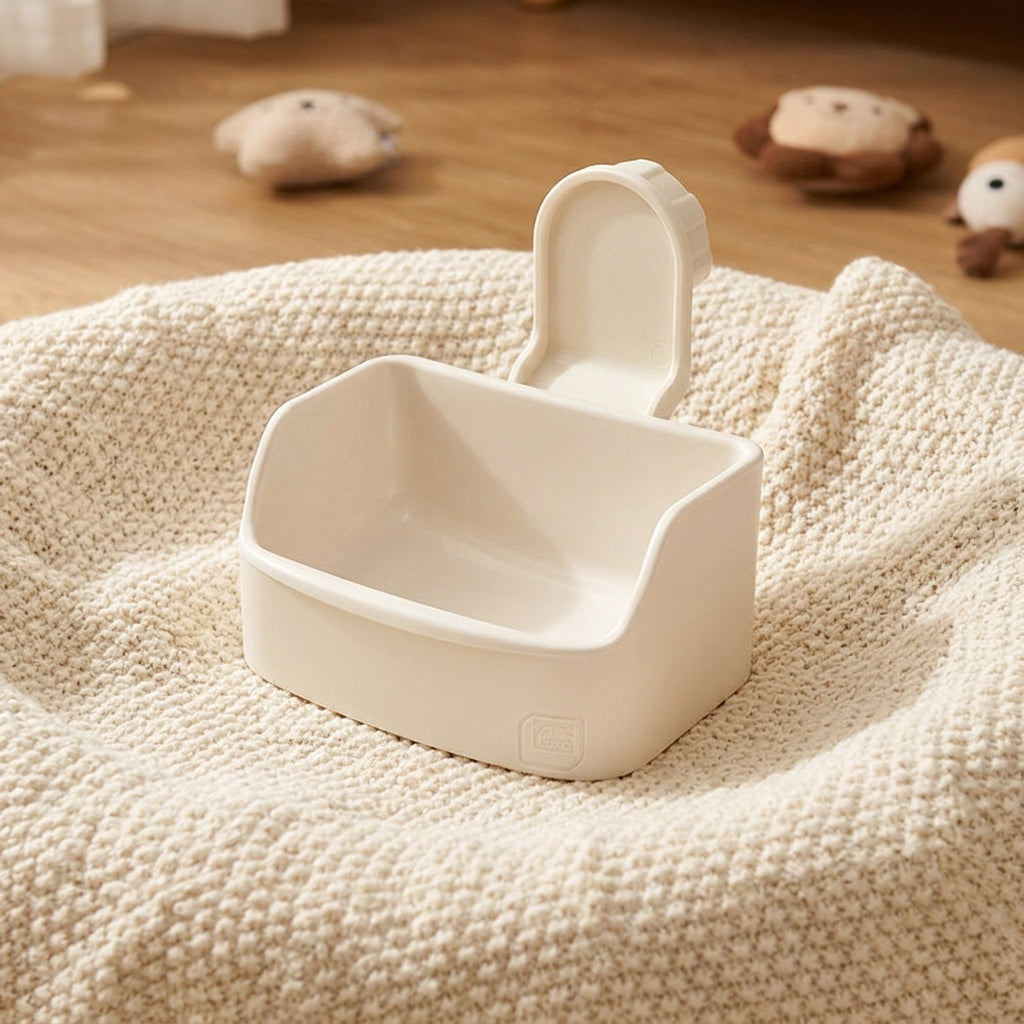 Chew Resistant Bowl Lagomorph Food Bowl, Anti Tip Bowl Cage-Mounted Hanging Lagomorph Bowls, Removable HIPS Round Dish for Guinea Pig and Chinchilla