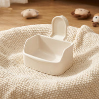 Chew Resistant Bowl Lagomorph Food Bowl, Anti Tip Bowl Cage-Mounted Hanging Lagomorph Bowls, Removable HIPS Round Dish for Guinea Pig and Chinchilla