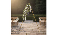 Gold Finish Triangle Arch Stand Freestanding Balloon Garland Stand Easy to Assemble