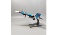 High-Fidelity Simulation 1:100 Scale Su-33 Fighter Jet Model Foldable Wings Russian Navy Su-33 Diecast Model Opening Canopy Carrier-Based Fighter Jet Model Rolling Wheels for Aviation Fans