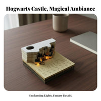 3D Creative Calendar Creative Gift Paper Carving Calendar Block Light-Illuminated Design Tear-off Sculpture Memo Pad for Students, Adults, Study Room