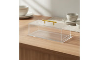 Acrylic Pastry Display Box Transparent Pastry Display Case with Lid Rectangular Cake Cover for Party