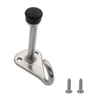 Stainless Steel Door Stopper with Hook Rubber Door Stop for Bathroom