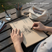 Thickened Kraft Paper Sketchbook 8K Spiral Bound for Students, Blank Pages for Drawing and Art