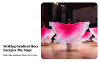Flocape Effect Gradient Cape Shawl Large-Scale Visual Wearable Performance Capes Lightweight Dance Cape Comfortable for Students, Performers, Opening Ceremonies, School Events, Stage Performances, Sports Fields