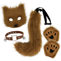 animals Costume Set Masked Furry animal Cosplay Accessories Adjustable Animal Headpiece Set for Cosplayers