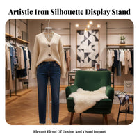 Long-Lasting Wrought Iron Torso Hanger Easy to Dress Half Body Display Hanger Rust-Resistant for Clothing Shop, Boutique