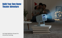 Mini Projector, P12 Portable Home Theater, 1080P Full HD, Sleek Design, New Year Gift, Multi-Scene Use
