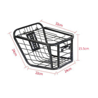 Heavy Duty Folding Rear Bike Basket Rust-Resistant Cycling Gear Easy Installation for Shopping