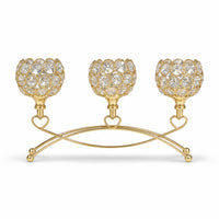3-Arm Candelabra Gold Candelabra Centerpiece Classic for Weddings