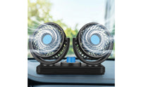 Adjustable Air Movement twinHead Car Fan Control Knob 360 Degree Rotatable Car Fan