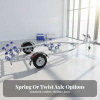 Boat Trailer Rust Resistant Inflatable Boat Trailer 1000 Capacity Personal Watercraft Cart for Marina Assistance Teams, Garage, Driveway, Dockside
