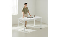 Multifunctional Folding Computer Desk Stable Structure Folding Desk Wide Tabletop Collapsible Computer Table Easy to Clean for Students