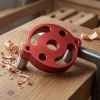 Anodized Aluminum Vertical Drill Hole Positioner Threaded Opening Vertical Drill Guide Lustrous Finish Woodworking Tool Metal Construction
