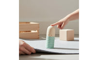 Fine Movement Skills Finger Press Toy Color Recognition Early Learning Block Toy Child-Centered Wooden Peg Popper Natural Wood for Toddlers