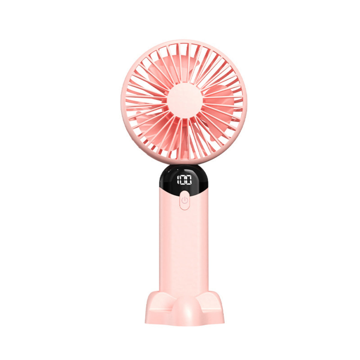 Handheld Mini Fan with Stand USB Rechargeable Portable Fan with Display Compact Lightweight for Students