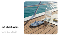 316 Stainless Steel Hinge Symmetrical Boat Compartment Door Hinge Building Hardware Rustproof Mirror Polished